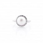 Женское кольцо (культ. пресн. жемчуг, фианиты) к02799 от ювелирного магазина Оникс - 3