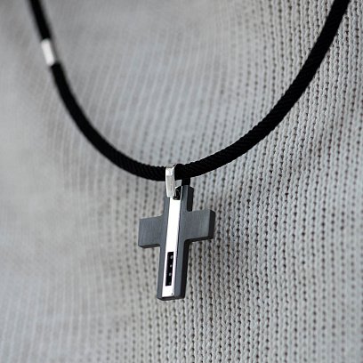 Крест из белого золота (циркон, фианиты) 403-00006/1 №4