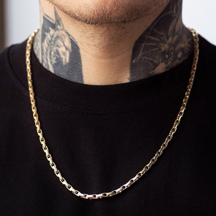 Мужская золотая цепочка ц00533 от ювелирного магазина Оникс - 3