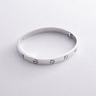 Жорсткий браслет "Love" з діамантами (біле золото) 531761121 от ювелирного магазина Оникс - 7