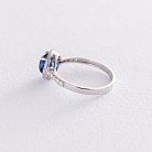 Серебряное кольцо с белыми и синими фианитами 112582 от ювелирного магазина Оникс - 3