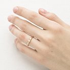 Золотое помолвочное кольцо с фианитом к05962 от ювелирного магазина Оникс - 3
