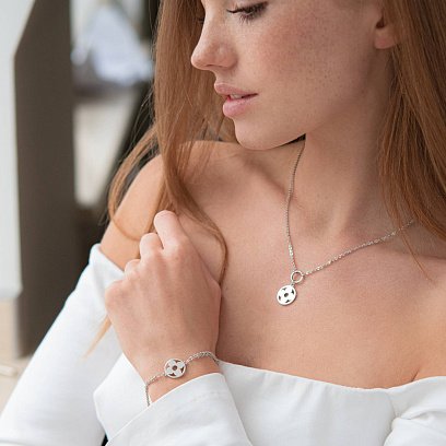 Браслет "Клевер" в белом золоте б04650 №3