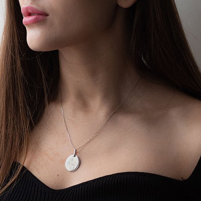 Серебряный кулон "Половинки целого" 133045пол №2