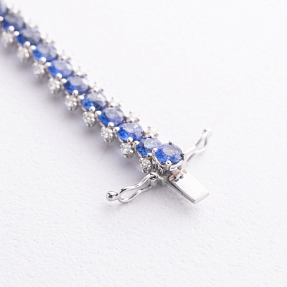 Золотой браслет с бриллиантами и сапфирами бб0061nl №3