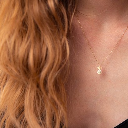 Кольє "Дівчинка" у жовтому золоті (фіаніт) кол02197 №4