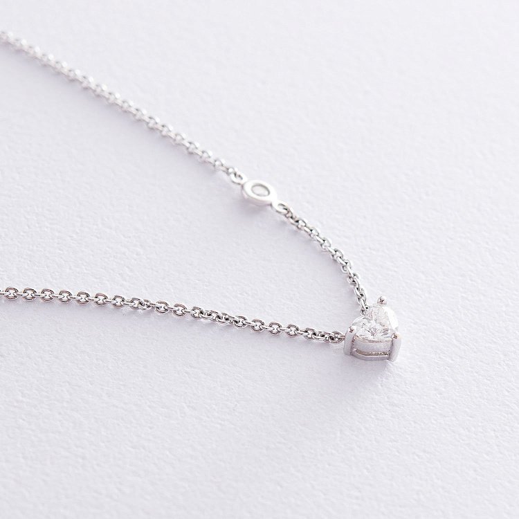 Золотое колье "Сердечко" с бриллиантами кол471 от ювелирного магазина Оникс