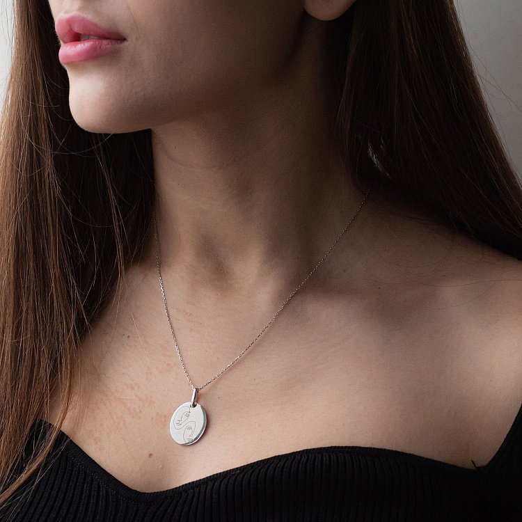 Серебряный кулон "Половинки целого" 133045пол от ювелирного магазина Оникс - 1