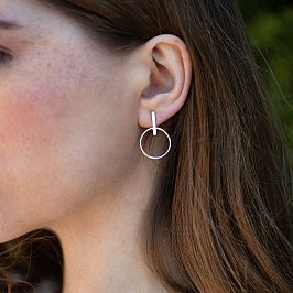 Срібні сережки - пусети  "Впевненість" 122583