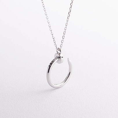 Серебряное колье "Гвоздь" 181374
