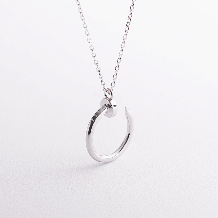 Серебряное колье "Гвоздь" 181374 от ювелирного магазина Оникс