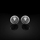 Серебряные запонки "Дикий лев" 25074 от ювелирного магазина Оникс