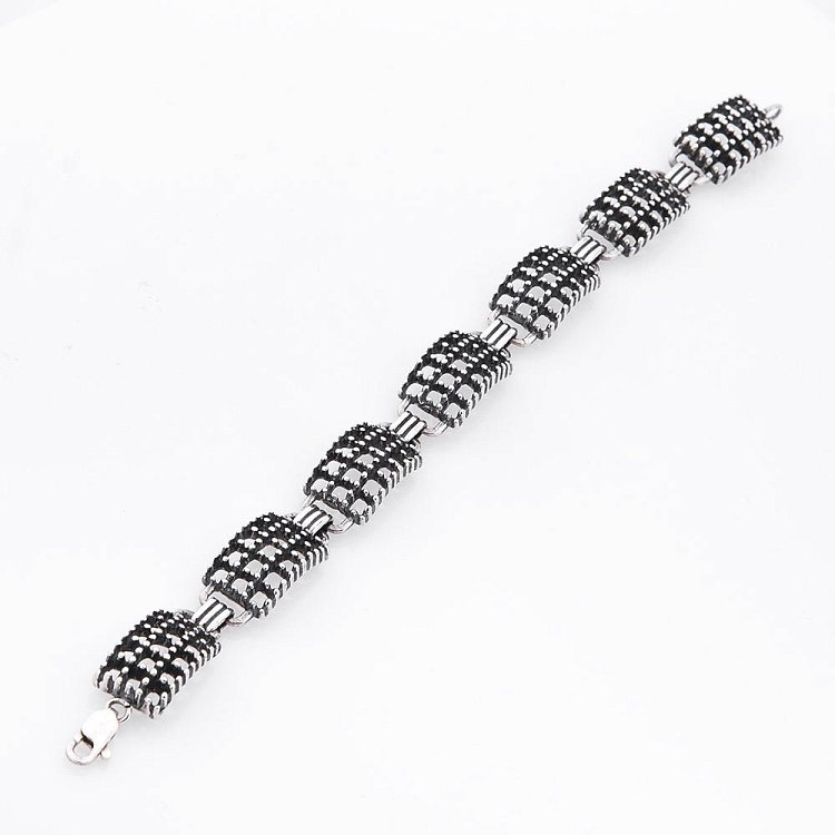 Срібний браслет (чорніння) 14049 від ювелірного магазину Онікс