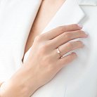 Золотое помолвочное кольцо с бриллиантом кб0235 от ювелирного магазина Оникс - 3