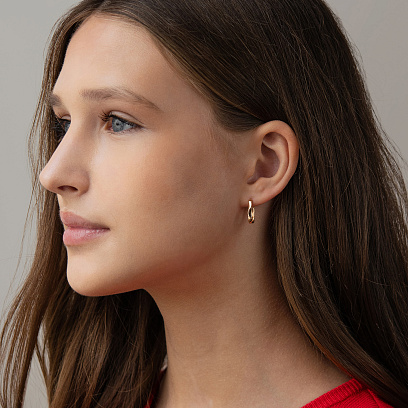 Серьги "Violet" в красном золоте mini с09740 №2