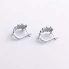 Серьги "Agnes" в белом золоте с09716 от ювелирного магазина Оникс - 2