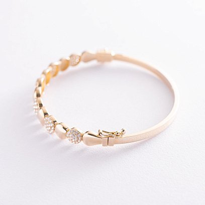 Золотой браслет (фианиты) б03936 №3