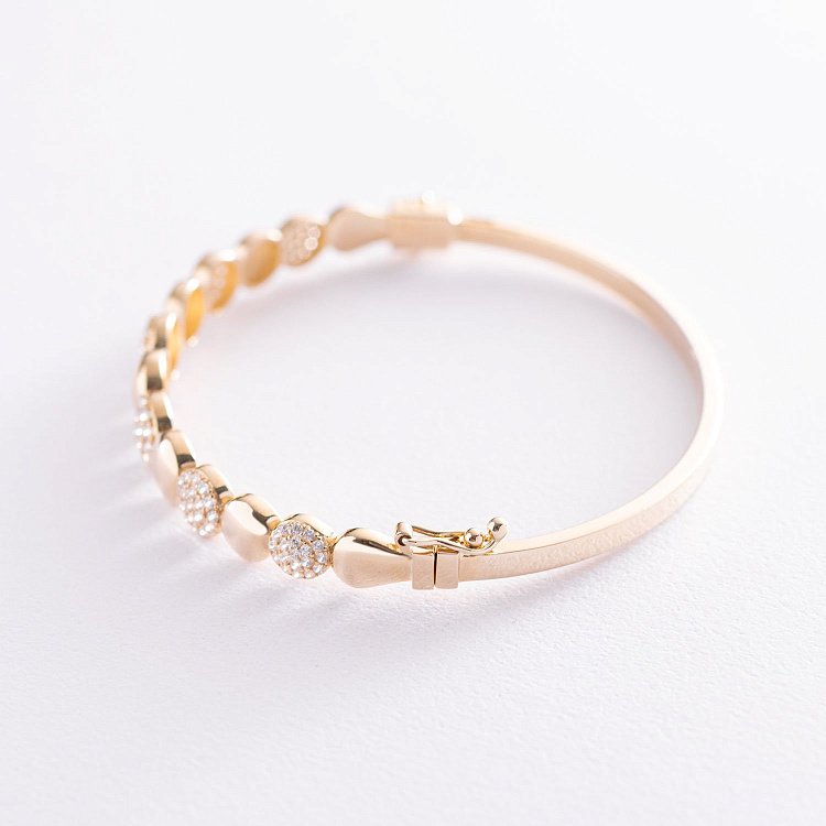 Золотой браслет (фианиты) б03936 от ювелирного магазина Оникс - 2