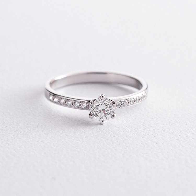 Помолвочное золотое кольцо с бриллиантами 28791121 от ювелирного магазина Оникс - 2