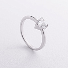 Помолвочное кольцо «Сердце» с фианитом 112847 от ювелирного магазина Оникс