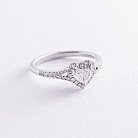 Золотое кольцо "Сердечко" с бриллиантами кб0484nl от ювелирного магазина Оникс - 2