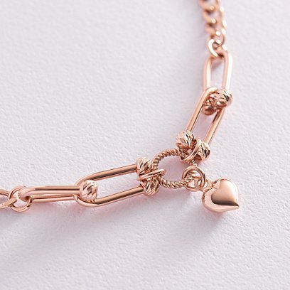 Золотий браслет "Сердечко" б05065 №3