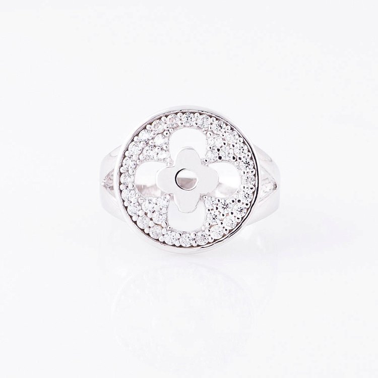 Золота каблучка "Конюшина" к05184 від ювелірного магазину Онікс - 2