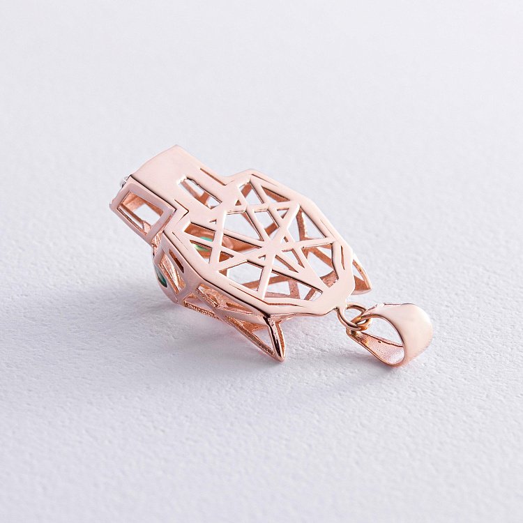 Подвеска "Пантера" в красном золоте (фианиты) п03679 от ювелирного магазина Оникс - 2