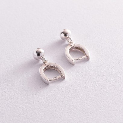 Серебряные серьги "Шарики" 123120 №3