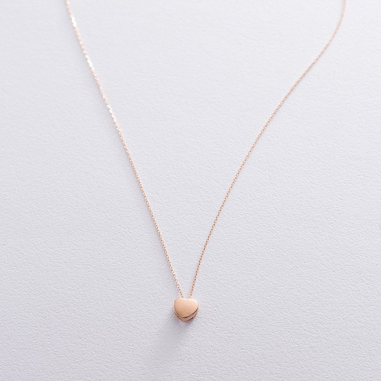 Кольє "Сердечко" в червоному золоті кол01649 від ювелірного магазину Онікс - 4