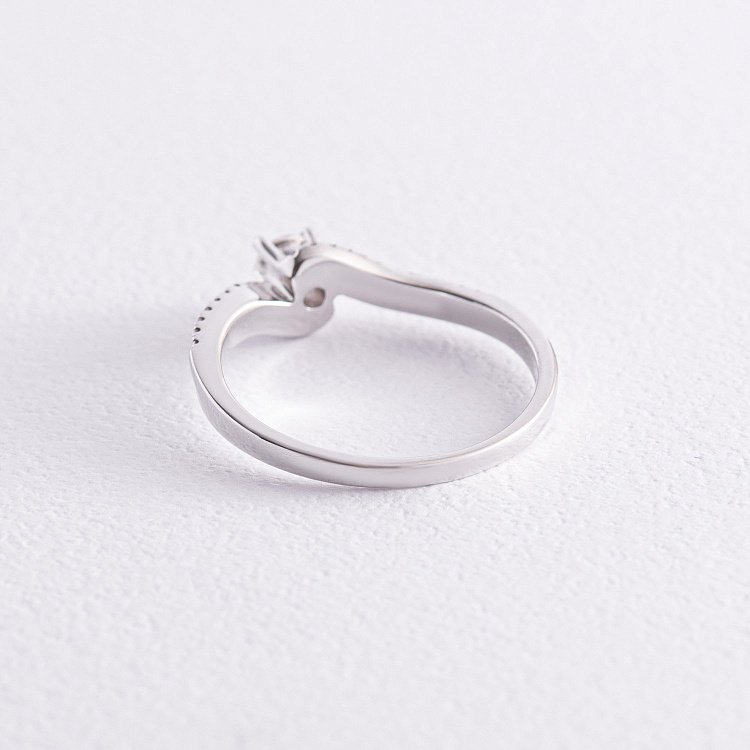 Золотое помолвочное кольцо с бриллиантами к252са от ювелирного магазина Оникс - 4