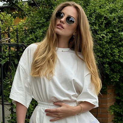 Колье - чокер "Miley" (желтое золото) с шариками кол02548 №7