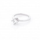 Срібний перстень з фіанітом 111746 от ювелирного магазина Оникс - 1