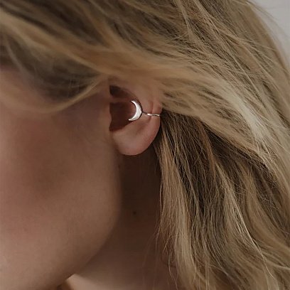 Сережка - каффа "Місяць" в сріблі 122901 №8