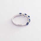 Золотий перстень з сапфірами і діамантами кб0254lg от ювелирного магазина Оникс - 2