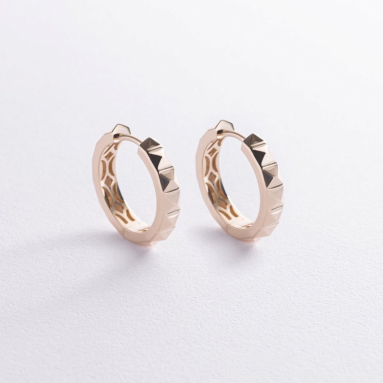 Серьги - кольца "Eloise" в желтом золоте с08952 от ювелирного магазина Оникс