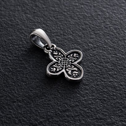 Серебряный крест «Спас Нерукотворный. Молитва» 131018 №3