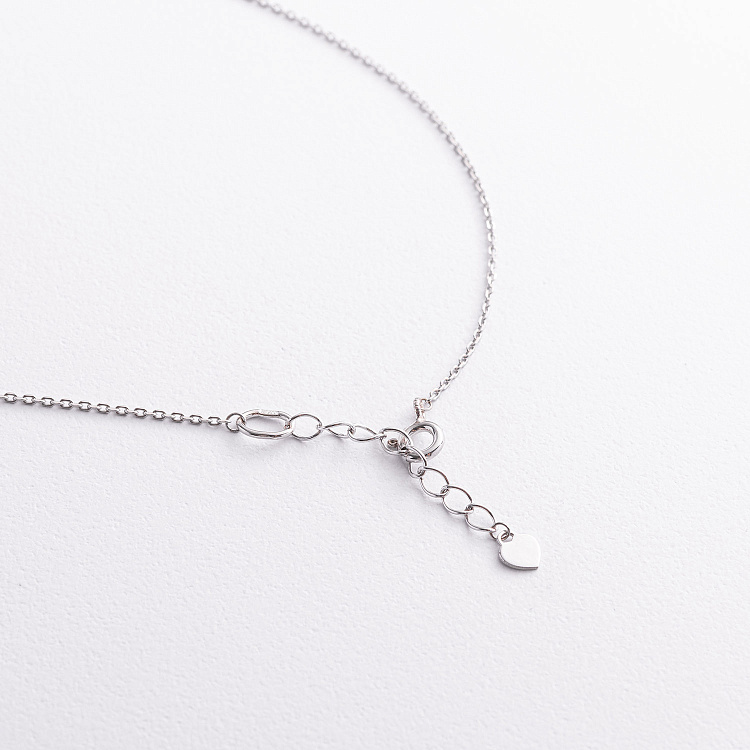 Срібне кольє з фіанітом 908-00971 від ювелірного магазину Онікс - 2