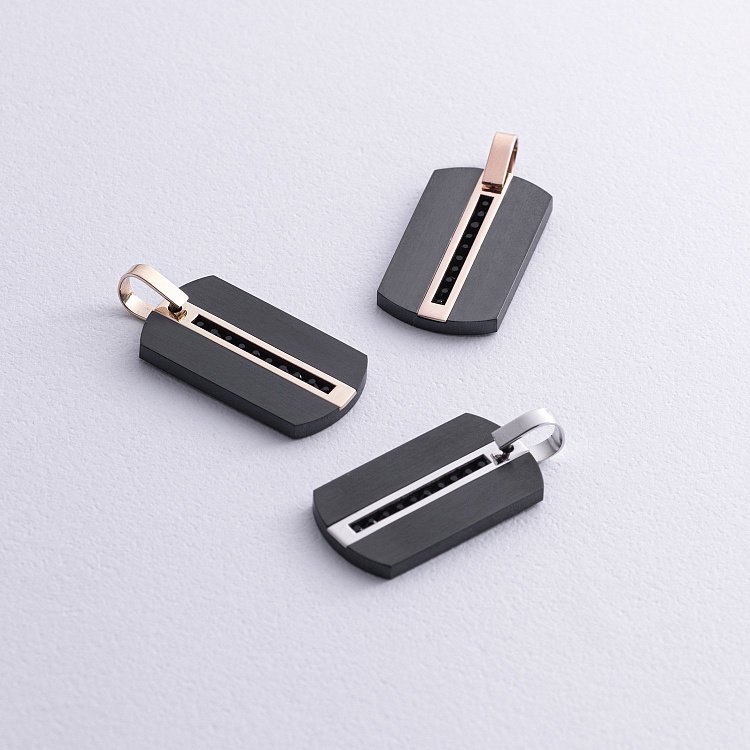 Жетон из белого золота (цирконий, фианиты) 403-00002/2 от ювелирного магазина Оникс - 2