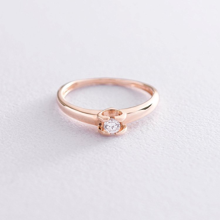 Золота заручальна каблучка (діамант) кб0228 від ювелірного магазину Онікс