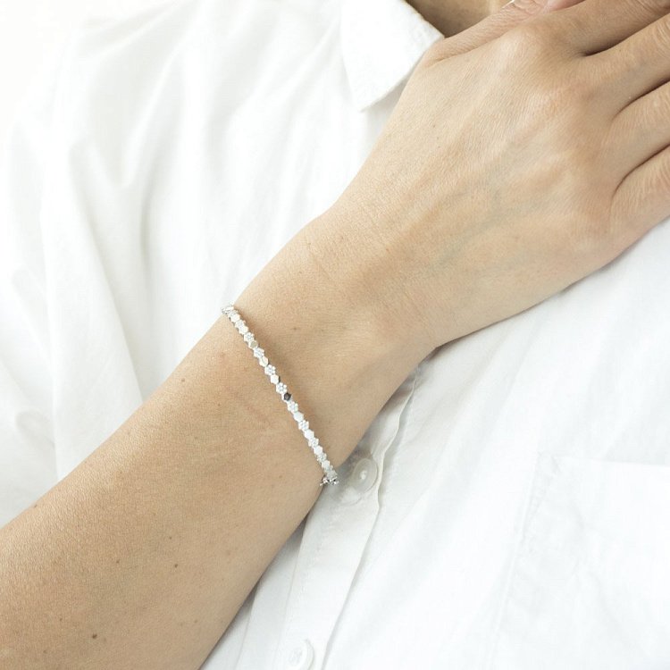 Золотий браслет з фіанітами б03942 від ювелірного магазину Онікс - 2