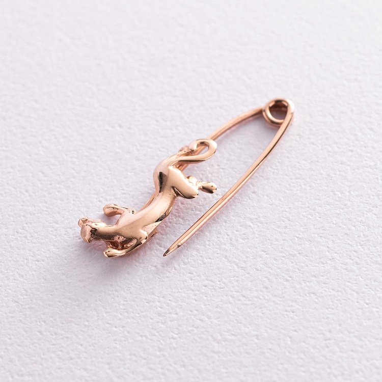 Золотая булавка "Пантера" зак00129 от ювелирного магазина Оникс - 2