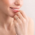 Помолвочное золотое кольцо с бриллиантом 220131121 от ювелирного магазина Оникс - 4