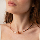 Колье "Гвоздь" в красное золоте (фианиты) кол02445 от ювелирного магазина Оникс - 7