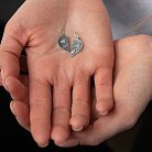 Срібна підвіска "Дві половинки серця" 13067 от ювелирного магазина Оникс - 1