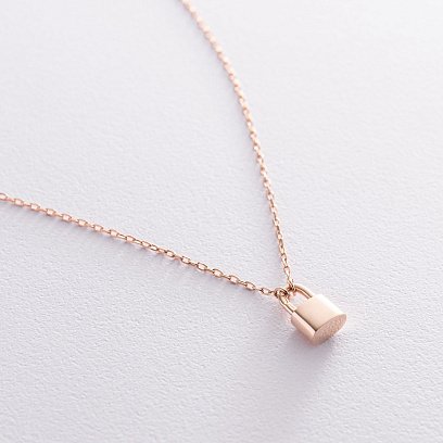 Колье "Замочек" в красном золоте кол01890 №3