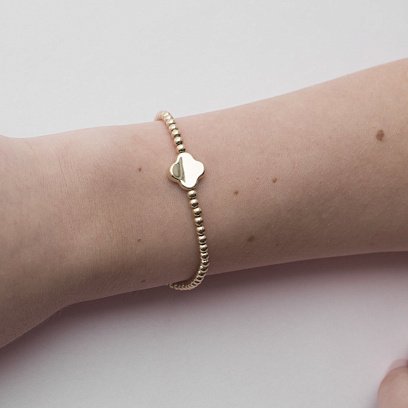 Браслет "Конюшина" в жовтому золоті б02734 №6