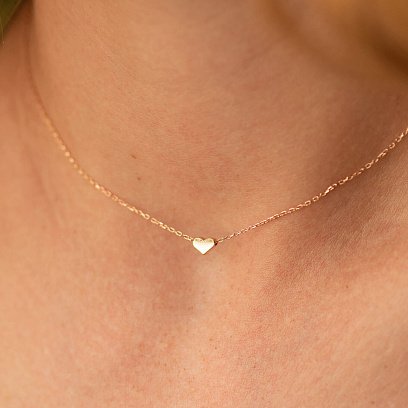 Колье "Сердечко" в красном золоте кол01773 №2