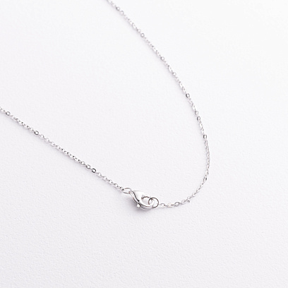 Золоте кольє "Хрестик" з діамантами і сапфірами колб0182mi №4