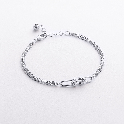 Браслет "Фантазия" в белом золоте б05806